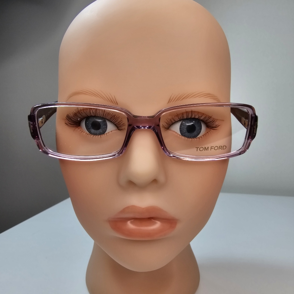 TOM FORD 53 mm women's lavender tortoise rectangle‎ eyeglasses - Picture 4 of 15